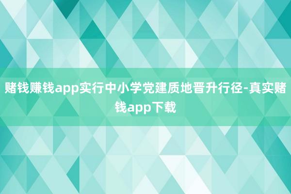 赌钱赚钱app实行中小学党建质地晋升行径-真实赌钱app下载