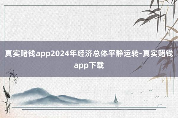 真实赌钱app2024年经济总体平静运转-真实赌钱app下载