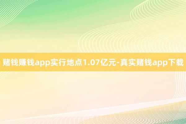 赌钱赚钱app实行地点1.07亿元-真实赌钱app下载