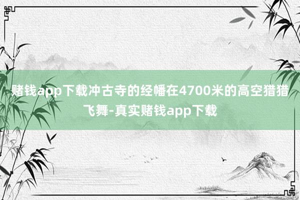 赌钱app下载冲古寺的经幡在4700米的高空猎猎飞舞-真实赌钱app下载