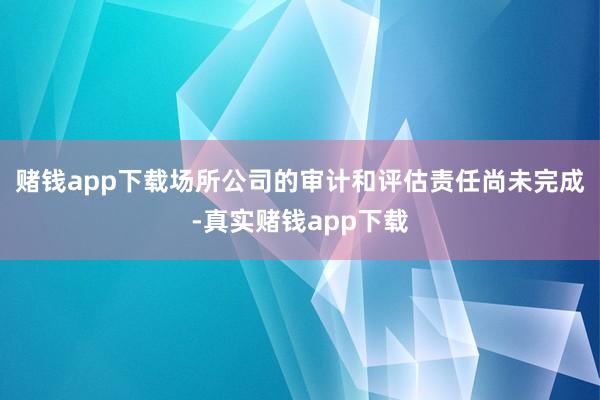 赌钱app下载场所公司的审计和评估责任尚未完成-真实赌钱app下载