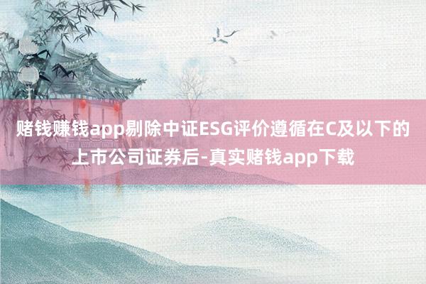 赌钱赚钱app剔除中证ESG评价遵循在C及以下的上市公司证券后-真实赌钱app下载